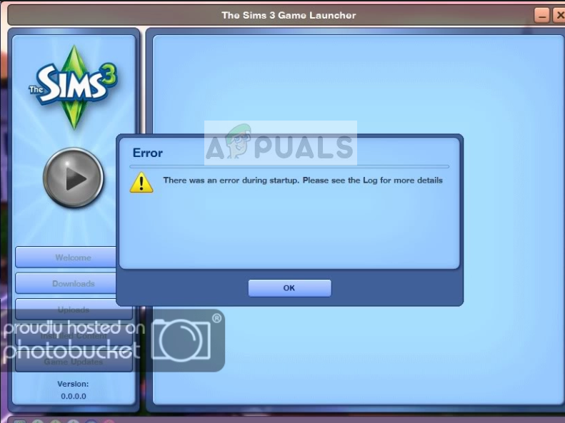 Correction : il y avait un bug au démarrage dans les Sims 3