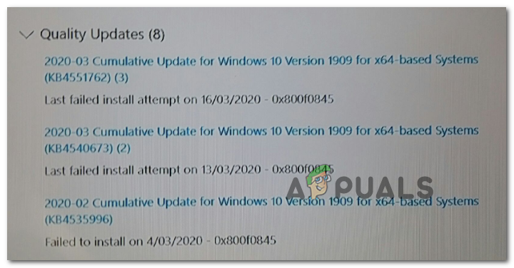 Comment corriger l'erreur de mise à jour 0x800f0845 dans Windows 10 ?