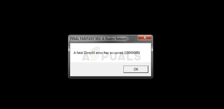 Correction: FFXIV 0027 $Final Fantasy XIV 0027 $ Erreur fatale DirectX