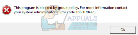 Correction : Windows Defender a planté par l'erreur de stratégie de groupe 0x800704ec