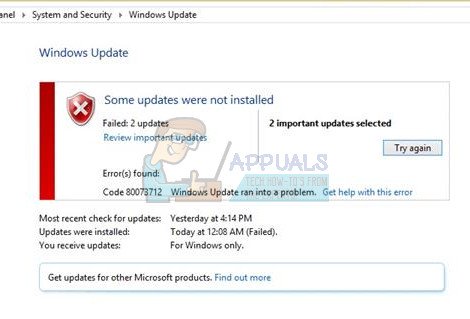 Correctif : Erreur de mise à jour Windows 0x80073712