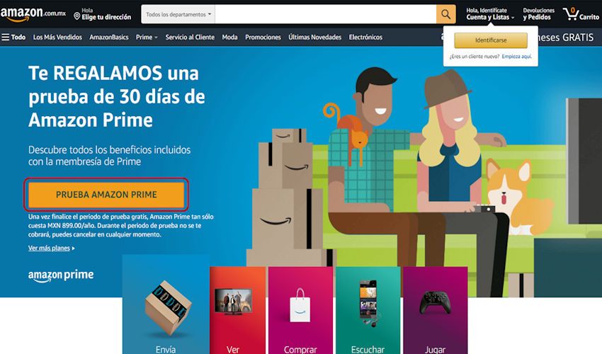 Amazon Prime internet - negocios