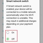 Cómo activar/desactivar el interruptor de red inteligente en Android
