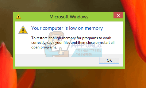 Correctif : votre ordinateur manque de mémoire