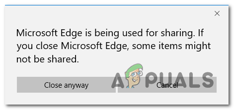 Comment arrêter le popup de 0027 $ Microsoft Edge est utilisé pour partager 0027 $.