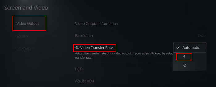tasa de transferencia de video